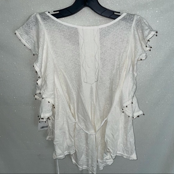 NWT FREE PEOPLE Linen Blend Boho Tunic Top - Picture 2 of 8